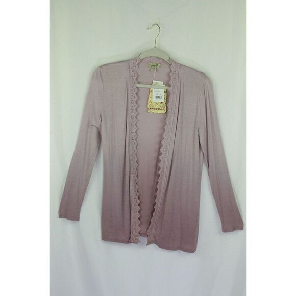 One World Open Cardigan Top Waterfall Purple Womens Small New - Picture 9 of 10